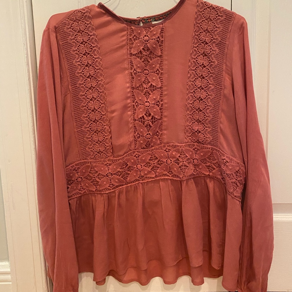 Flowy Pink Linen Top